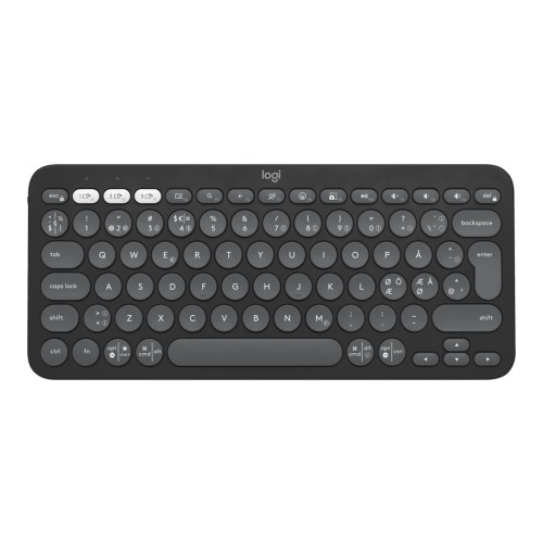 Logitech Logitech Pebble Keys 2 K380s - tangentbord - QWERTY - nordiskt (danska/finska/norska/svenska) - tonal graphite Inmatningsenhet