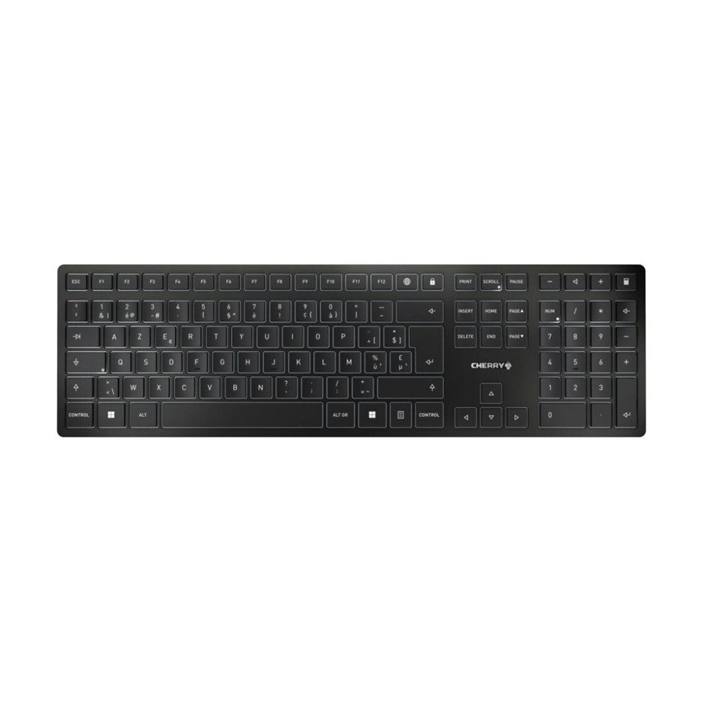 Produktbild för CHERRY KW 9100 SLIM - tangentbord - belgisk - svart, silver Inmatningsenhet