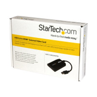 Produktbild för StarTech.com USB 3.0 till HDMI-adapter - DisplayLink-certifierad - 1080p (1920x1200) - USB Type-A till HDMI-skärmadapterkonverterare - Externt video- och grafikkort - Windows/Mac - adapterkabel - HDMI / USB - 16 cm