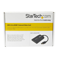 Produktbild för StarTech.com USB 3.0 till HDMI-adapter - DisplayLink-certifierad - 1080p (1920x1200) - USB Type-A till HDMI-skärmadapterkonverterare - Externt video- och grafikkort - Windows/Mac - adapterkabel - HDMI / USB - 16 cm