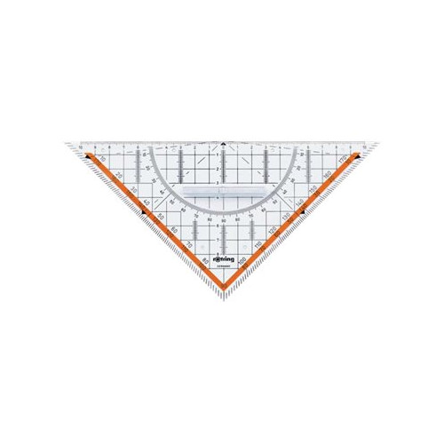 Rotring Rotring Centro Large Geometry - triangel - 23 cm - CrystalClear - plast