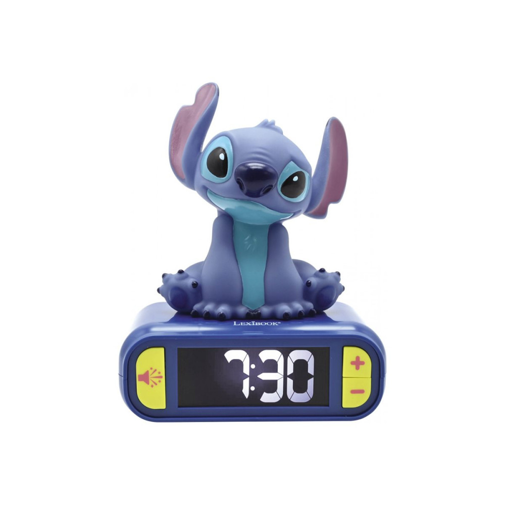 Produktbild för Lexibook Disney Classics - väckarklocka - Stitch - elektronisk - kan monteras på skrivbordet