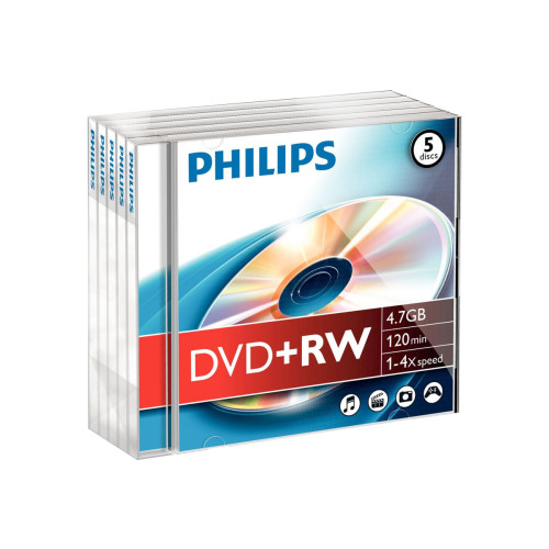 Philips Philips DW4S4J05F - DVD+RW x 5 - 4.7 GB - lagringsmedier