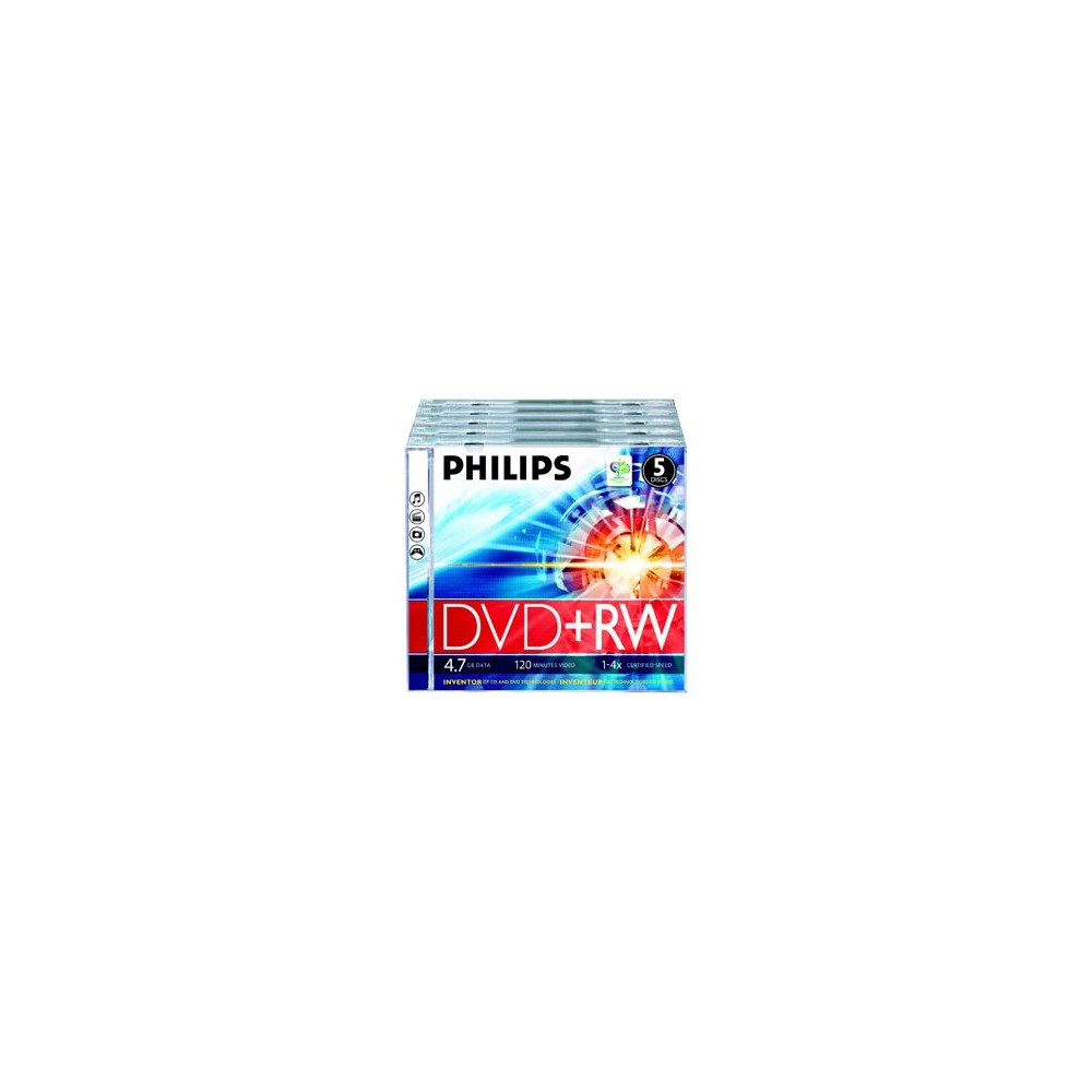 Produktbild för Philips DW4S4J05F - DVD+RW x 5 - 4.7 GB - lagringsmedier