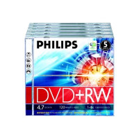 Produktbild för Philips DW4S4J05F - DVD+RW x 5 - 4.7 GB - lagringsmedier