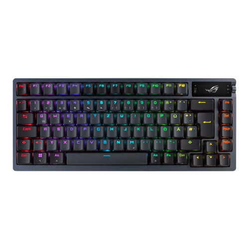 ASUSTeK COMPUTER ASUS ROG Azoth - tangentbord - 75% mini-keyboard - med OLED-display - QWERTZ - tysk - svart Inmatningsenhet