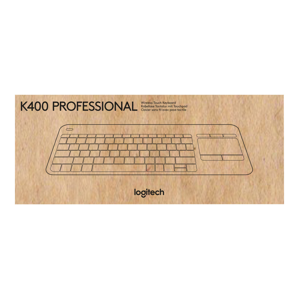 Produktbild för Logitech Wireless Touch Keyboard K400 Plus - tangentbord - engelska Inmatningsenhet