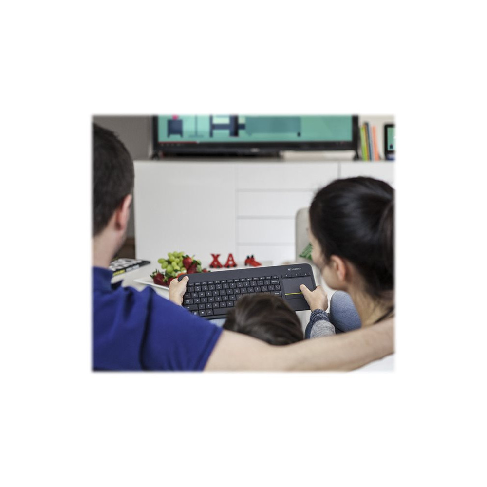 Produktbild för Logitech Wireless Touch Keyboard K400 Plus - tangentbord - engelska Inmatningsenhet