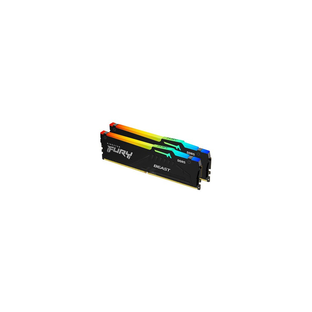 Produktbild för Kingston FURY Beast RGB - DDR5 - sats - 64 GB: 2 x 32 GB - DIMM 288-pin / PC5-44800 - ej buffrad