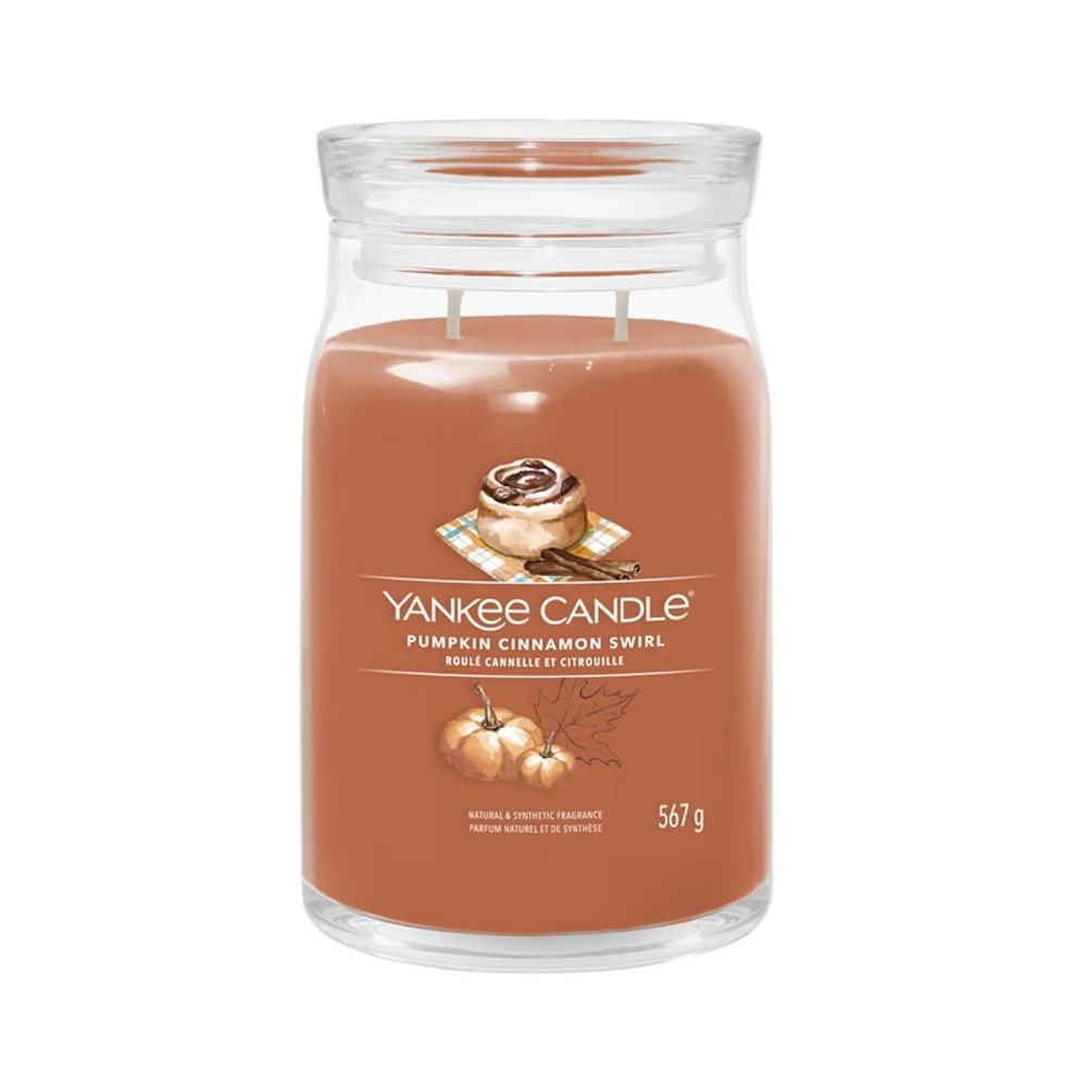Produktbild för Yankee Candle Pumpkin Cinnamon Swirl Signature Candle 567g