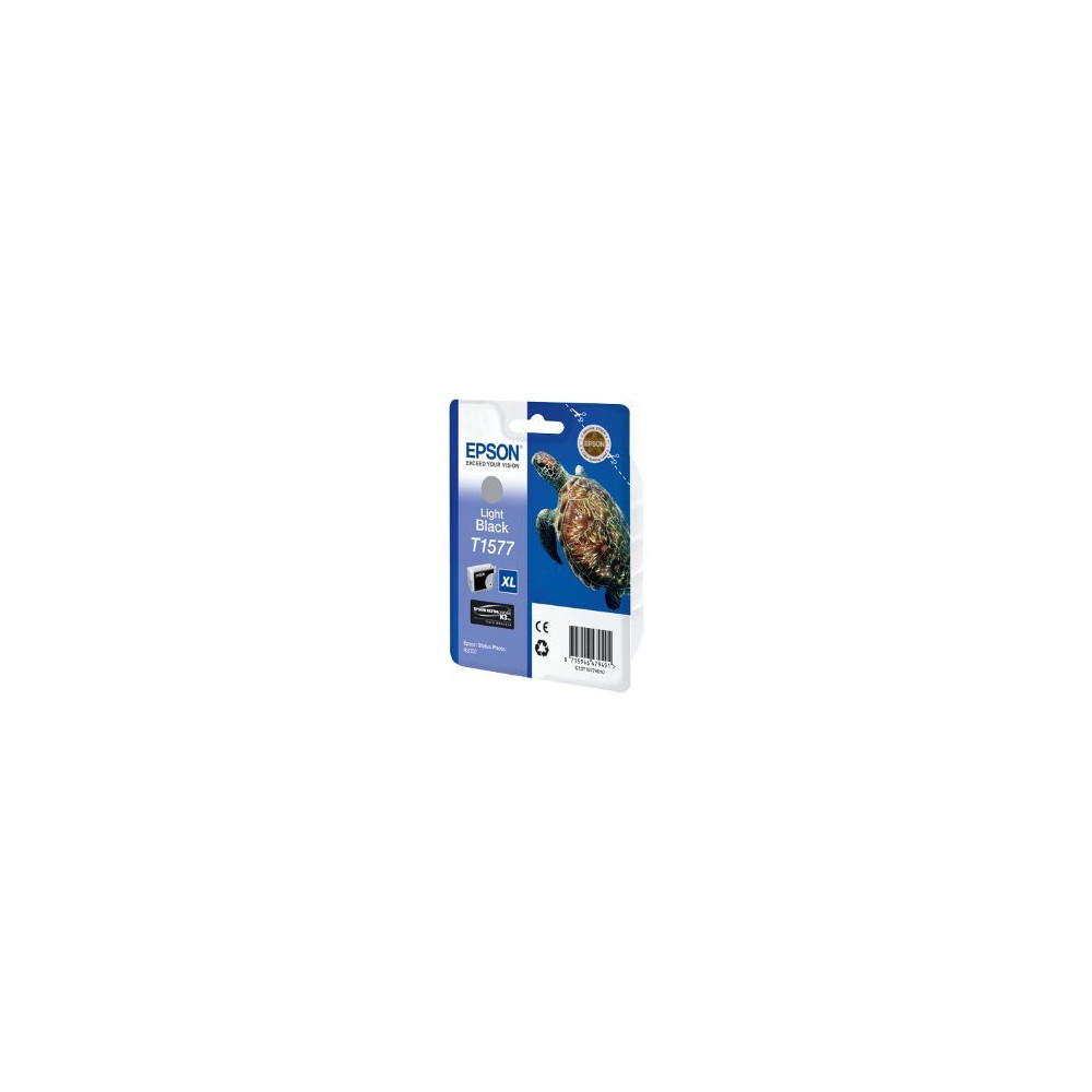 Produktbild för Epson T1577 - gråsvart - original - bläckpatron