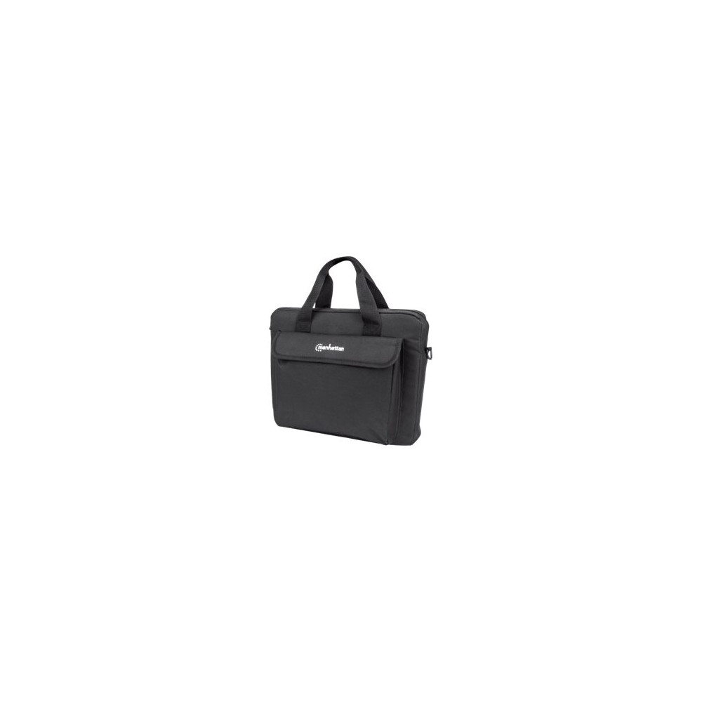 Produktbild för Manhattan London Laptop Bag 12.5", Top Loader, Black, LOW COST, Accessories Pocket, Shoulder Strap (removable), Notebook Case, Three Year Warranty - notebook-väska