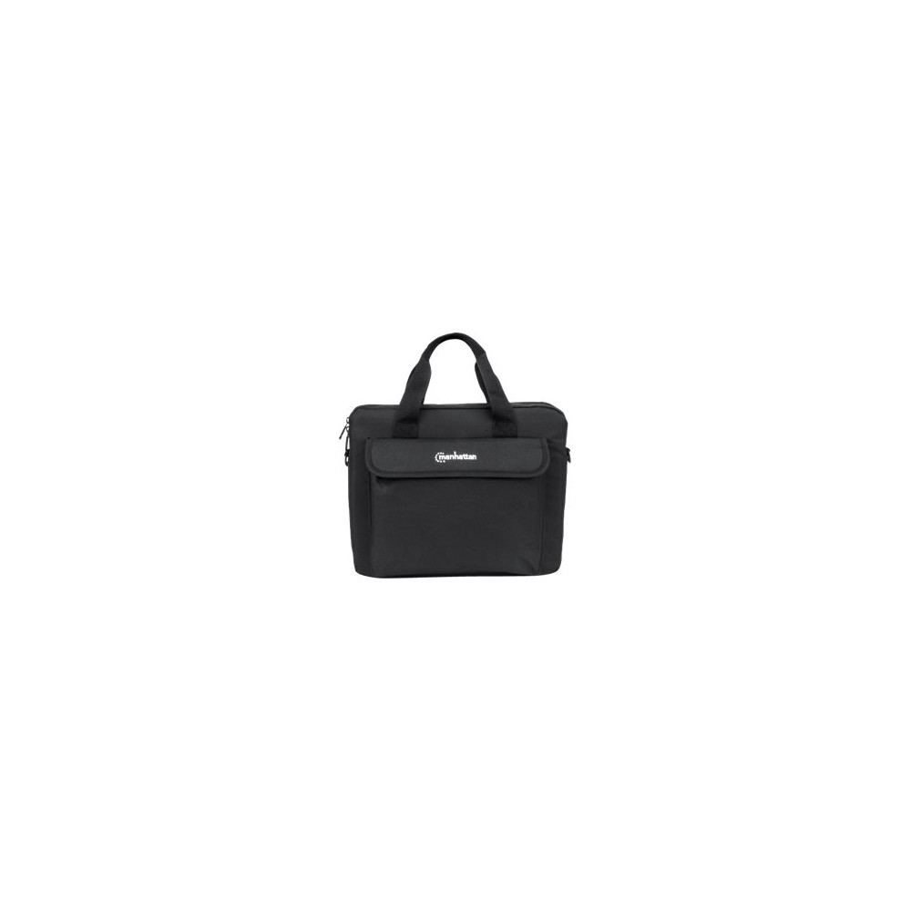 Produktbild för Manhattan London Laptop Bag 12.5", Top Loader, Black, LOW COST, Accessories Pocket, Shoulder Strap (removable), Notebook Case, Three Year Warranty - notebook-väska