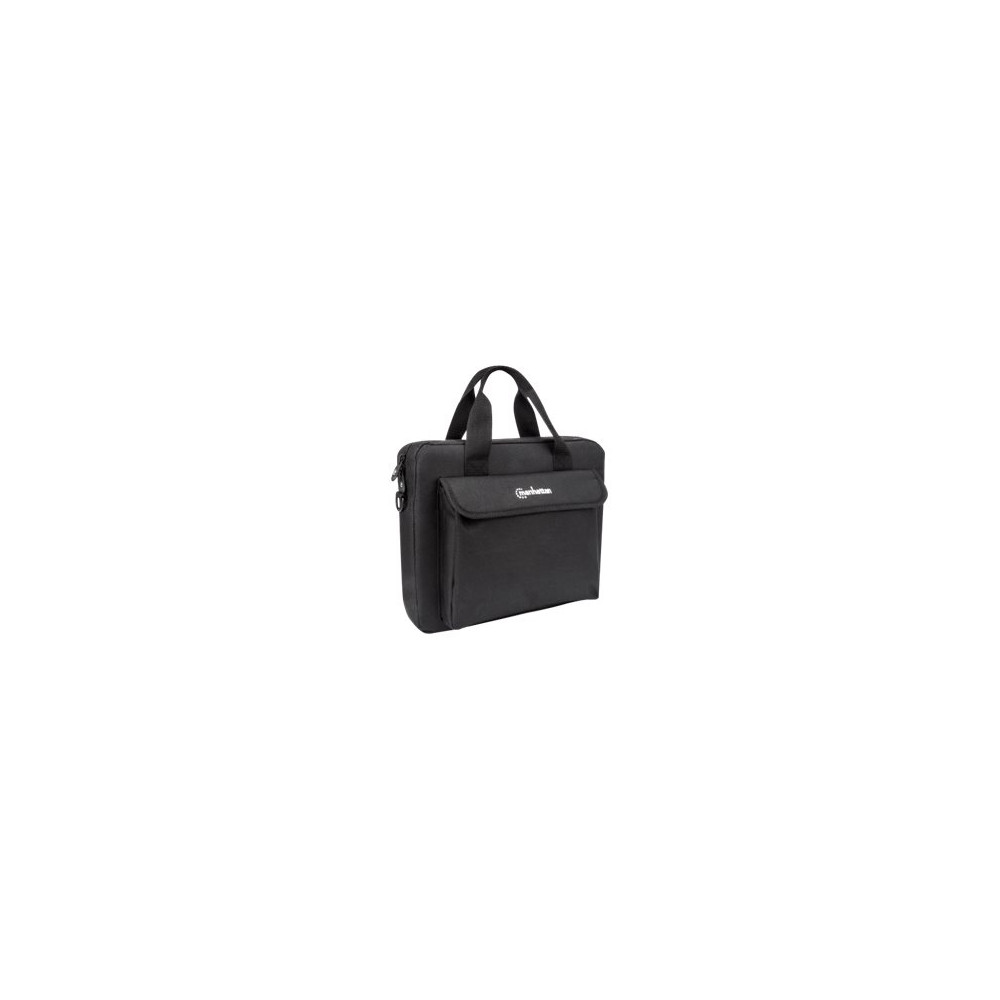 Produktbild för Manhattan London Laptop Bag 12.5", Top Loader, Black, LOW COST, Accessories Pocket, Shoulder Strap (removable), Notebook Case, Three Year Warranty - notebook-väska