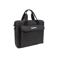 Produktbild för Manhattan London Laptop Bag 12.5", Top Loader, Black, LOW COST, Accessories Pocket, Shoulder Strap (removable), Notebook Case, Three Year Warranty - notebook-väska