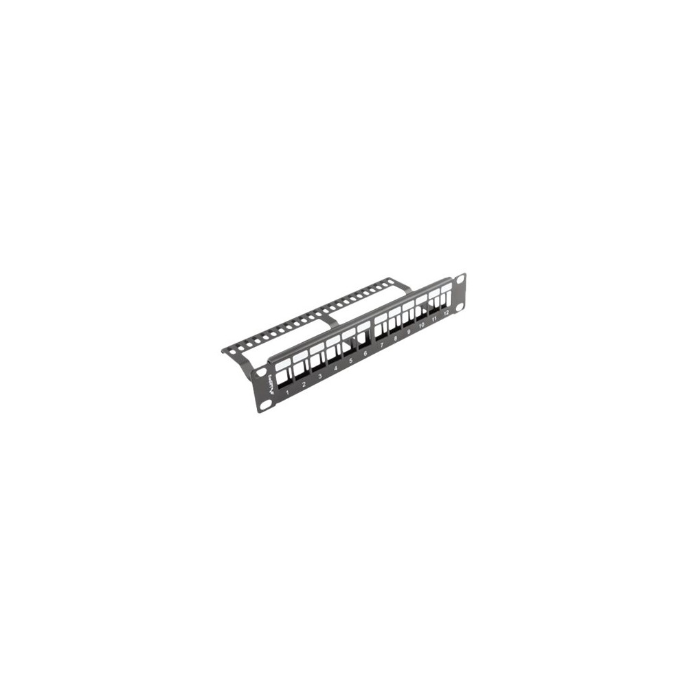 Produktbild för Lanberg PPKS-9112-B - kopplingspanel (tom) - 1U - 10"