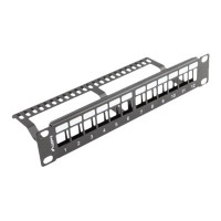 Produktbild för Lanberg PPKS-9112-B - kopplingspanel (tom) - 1U - 10"