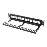 Produktbild för Lanberg PPKS-9112-B - kopplingspanel (tom) - 1U - 10"
