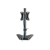 Produktbild för Manhattan TV & Monitor Mount, Desk, Tilt/Swivel/Rotation, 1 screen, Screen Sizes: 10-27", Black, Stand Assembly, VESA 75x75 to 100x100mm, Max 7kg, Lifetime Warranty ställ - för LCD-display - svart