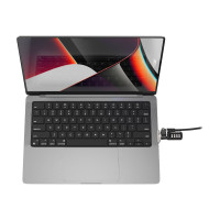 Produktbild för Compulocks Ledge Lock Adapter for MacBook Pro 14" M1, M2 & M3 with Combination Cable - adapter för säkerhetslåsurtag