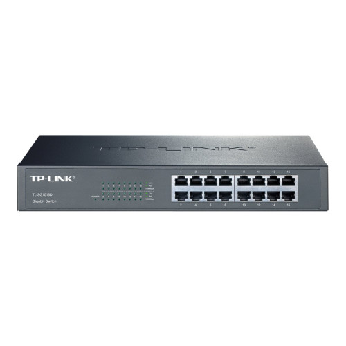 TP-LINK Technologies TP-Link TL-SG1016D 16-Port Gigabit Switch - switch - 16 portar - ohanterad - Switchar & Hubbar