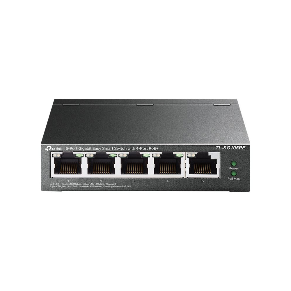 Produktbild för TP-Link TL-SG105PE - switch - 5 portar - Administrerad