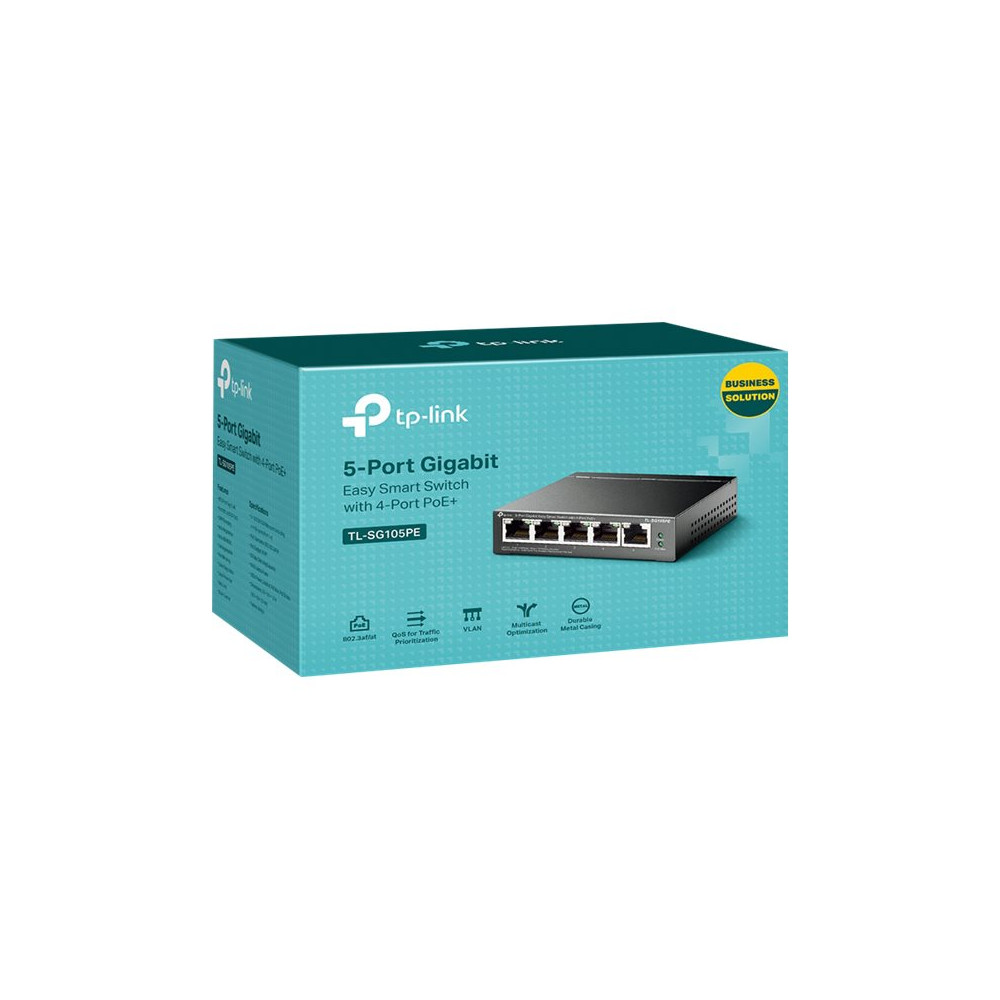 Produktbild för TP-Link TL-SG105PE - switch - 5 portar - Administrerad