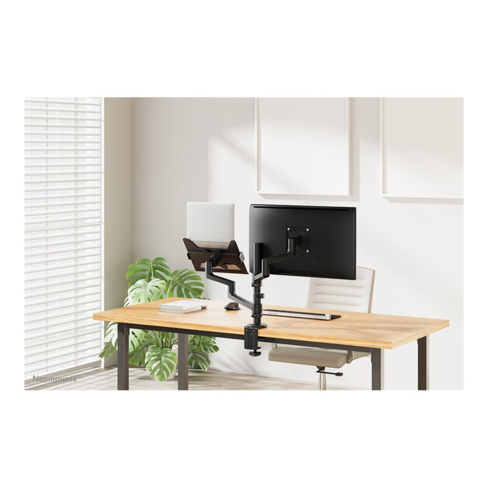 Produktbild för Neomounts DS20-425BL2 monteringssats - justerbar arm med full rörlighet - för LCD-bildskärm/bärbar dator - svart