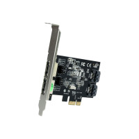 Produktbild för StarTech.com PCI Express SATA 6 Gbps eSATA-kontrollerkort med 2 portar - PCIe SATA III-kort med dubbla portar - 2 interna/2 externa - kontrollerkort - SATA 6Gb/s / eSATA 6Gb/s - PCIe x1