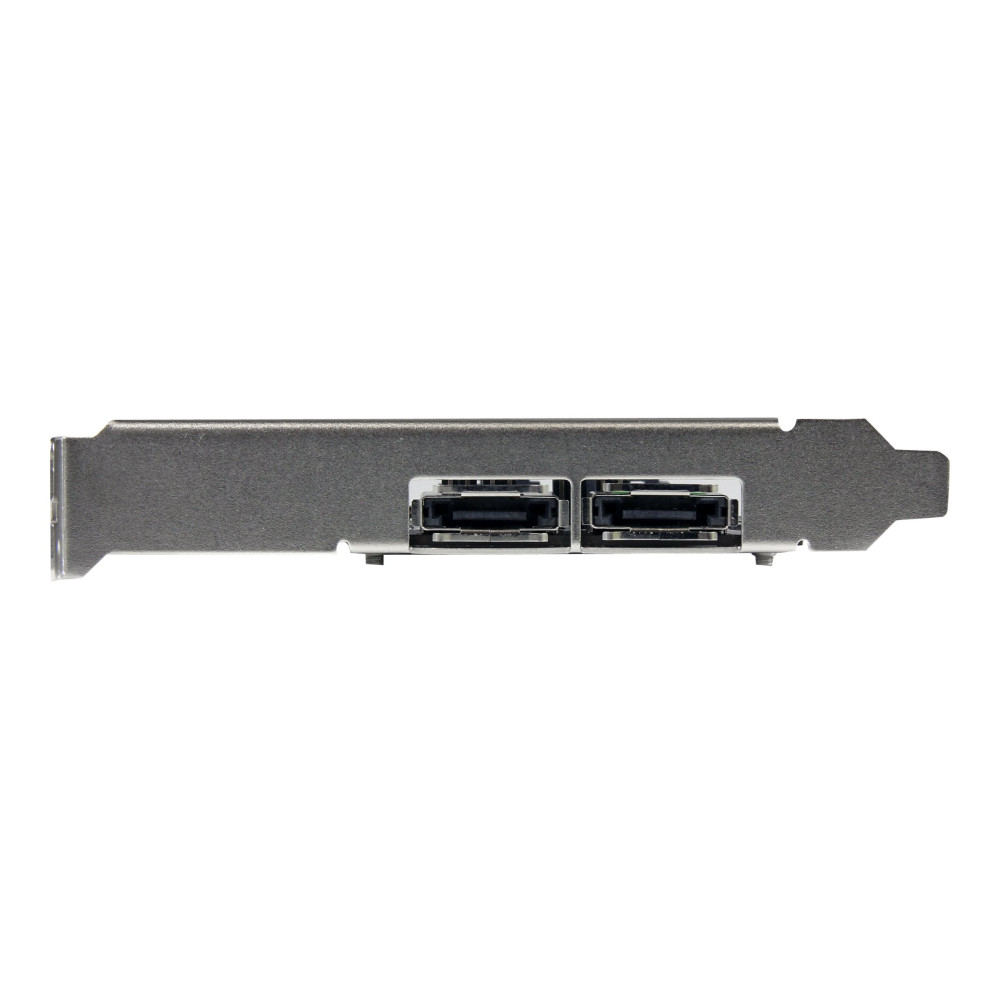 Produktbild för StarTech.com PCI Express SATA 6 Gbps eSATA-kontrollerkort med 2 portar - PCIe SATA III-kort med dubbla portar - 2 interna/2 externa - kontrollerkort - SATA 6Gb/s / eSATA 6Gb/s - PCIe x1