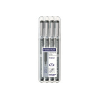 Produktbild för STAEDTLER pigment liner 308 - fineliner - svart (paket om 4)