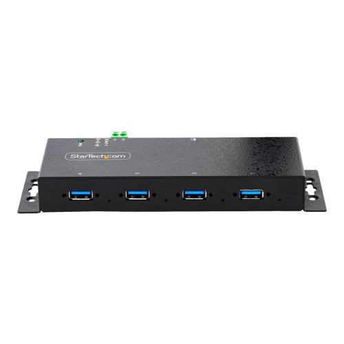 StarTech.com StarTech.com 4-Port Industrial USB 3.0 5Gbps Hub, Rugged USB Hub w/15kV Air/8kV Contact ESD and Surge Protection, DIN/Wall/Desk Mountable USB-A Hub, USB Expansion Hub with Locking Ports - Metal Construction (5G4AINDNP-USB-A-HUB) - hubb - industriell - 4 p