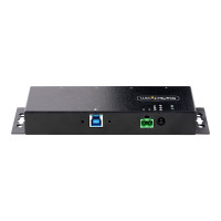 Produktbild för StarTech.com 4-Port Industrial USB 3.0 5Gbps Hub, Rugged USB Hub w/15kV Air/8kV Contact ESD and Surge Protection, DIN/Wall/Desk Mountable USB-A Hub, USB Expansion Hub with Locking Ports - Metal Construction (5G4AINDNP-USB-A-HUB) - hubb - industriell - 4 p