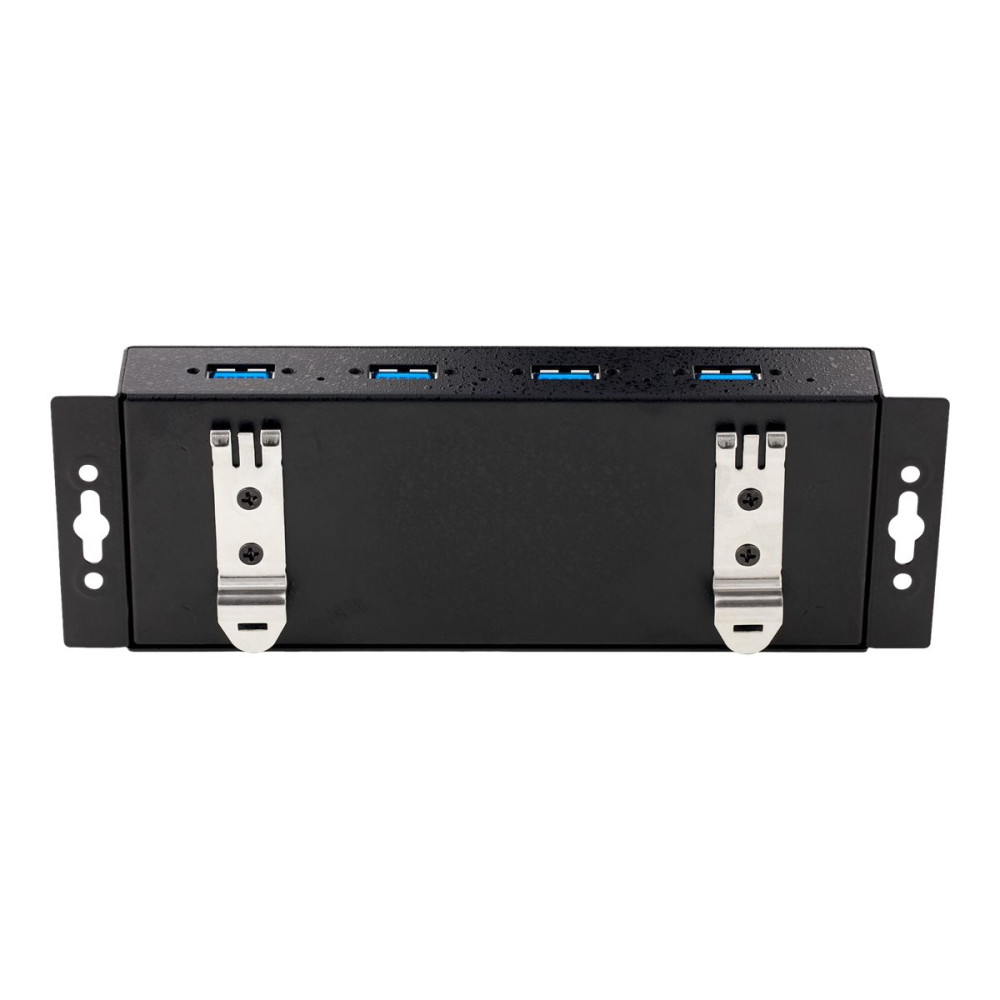 Produktbild för StarTech.com 4-Port Industrial USB 3.0 5Gbps Hub, Rugged USB Hub w/15kV Air/8kV Contact ESD and Surge Protection, DIN/Wall/Desk Mountable USB-A Hub, USB Expansion Hub with Locking Ports - Metal Construction (5G4AINDNP-USB-A-HUB) - hubb - industriell - 4 p