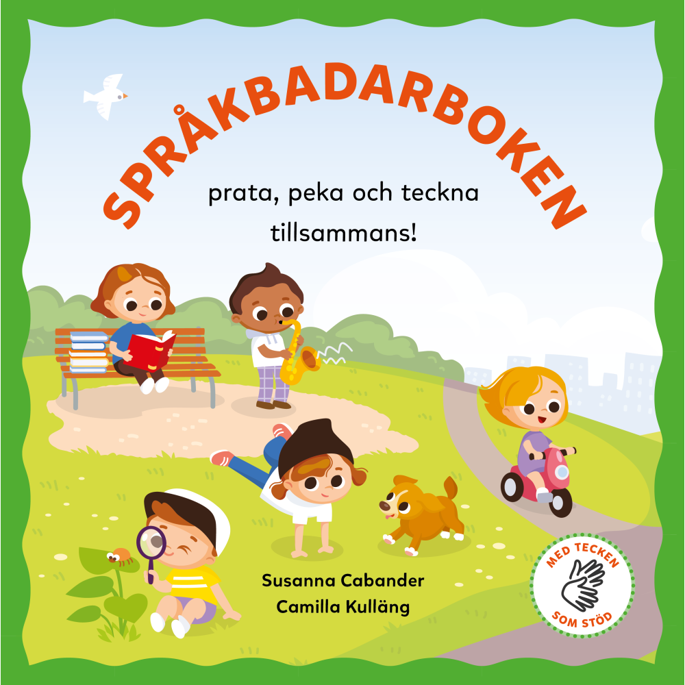 Produktbild för Språkbadarboken : prata, peka och teckna tillsammans! (inbunden)