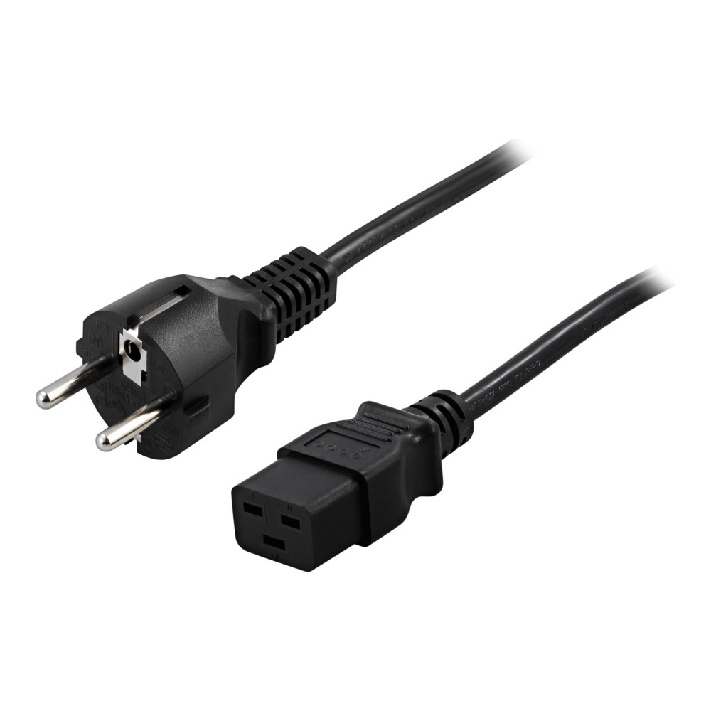 Produktbild för DELTACO - strömkabel - power CEE 7/7 till IEC 60320 C19 - 3 m