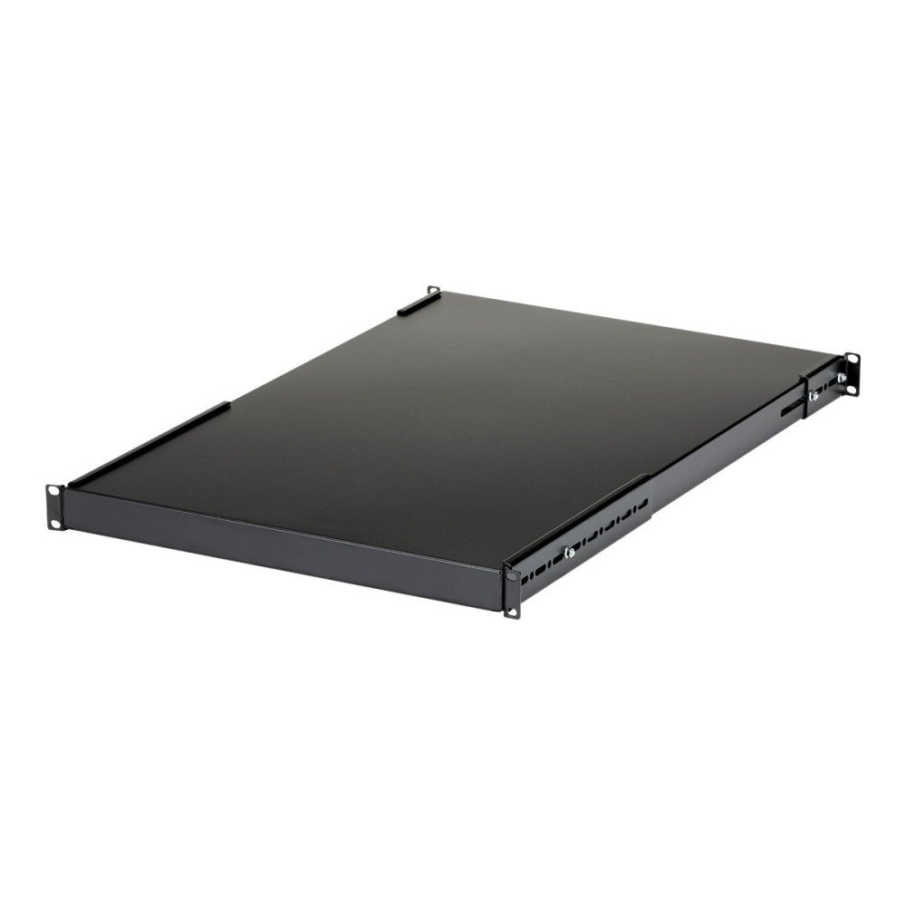 Produktbild för StarTech.com 1U Adjustable Server Rack Mount Shelf - 175lbs - 19.5 to 38in Deep Universal Tray for 19" AV, Data & Network Equipment Rack (ADJSHELFHD) - hylla för rack - 1U