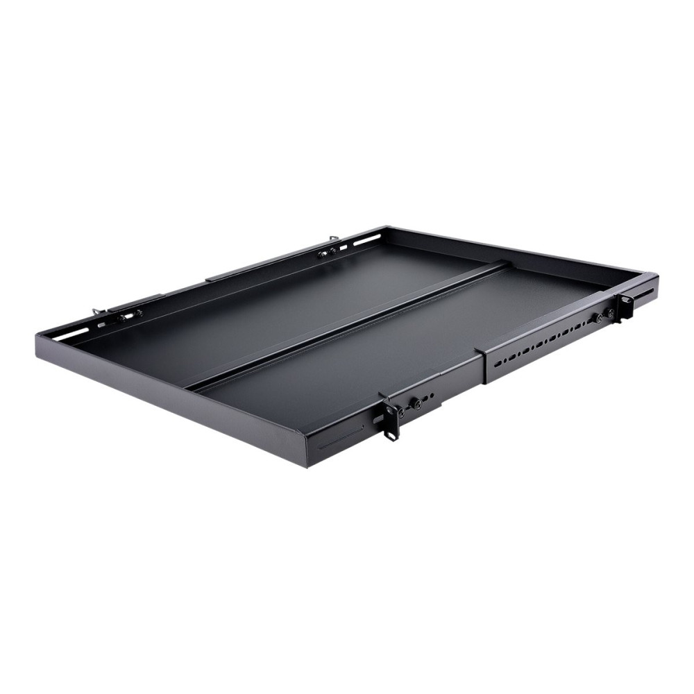 Produktbild för StarTech.com 1U Adjustable Server Rack Mount Shelf - 175lbs - 19.5 to 38in Deep Universal Tray for 19" AV, Data & Network Equipment Rack (ADJSHELFHD) - hylla för rack - 1U