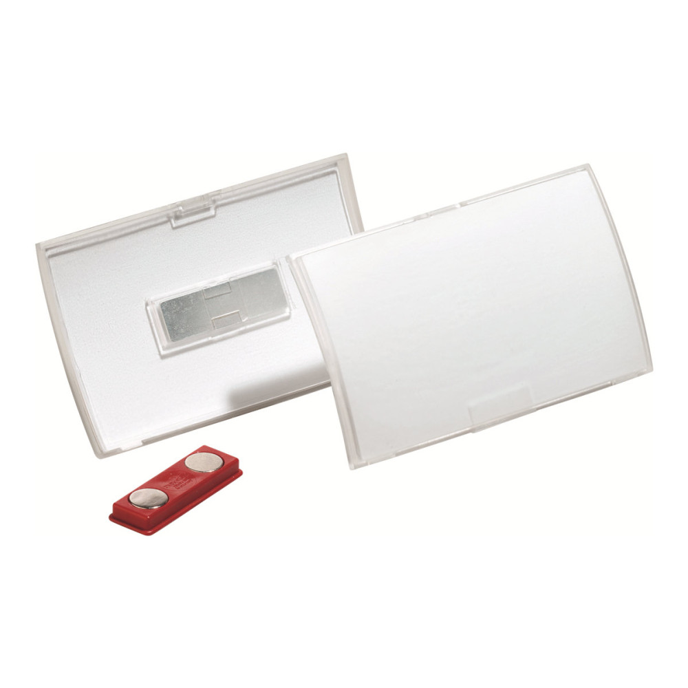 Produktbild för DURABLE CLICK FOLD namnskylt - för 40 x 75 mm - transparent (paket om 10)