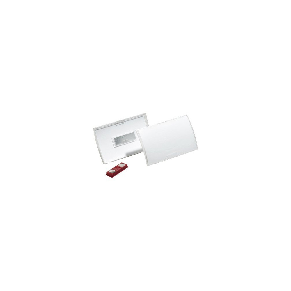 Produktbild för DURABLE CLICK FOLD namnskylt - för 40 x 75 mm - transparent (paket om 10)