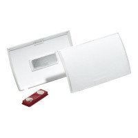 Produktbild för DURABLE CLICK FOLD namnskylt - för 40 x 75 mm - transparent (paket om 10)