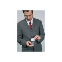 Produktbild för DURABLE CLICK FOLD namnskylt - för 40 x 75 mm - transparent (paket om 10)