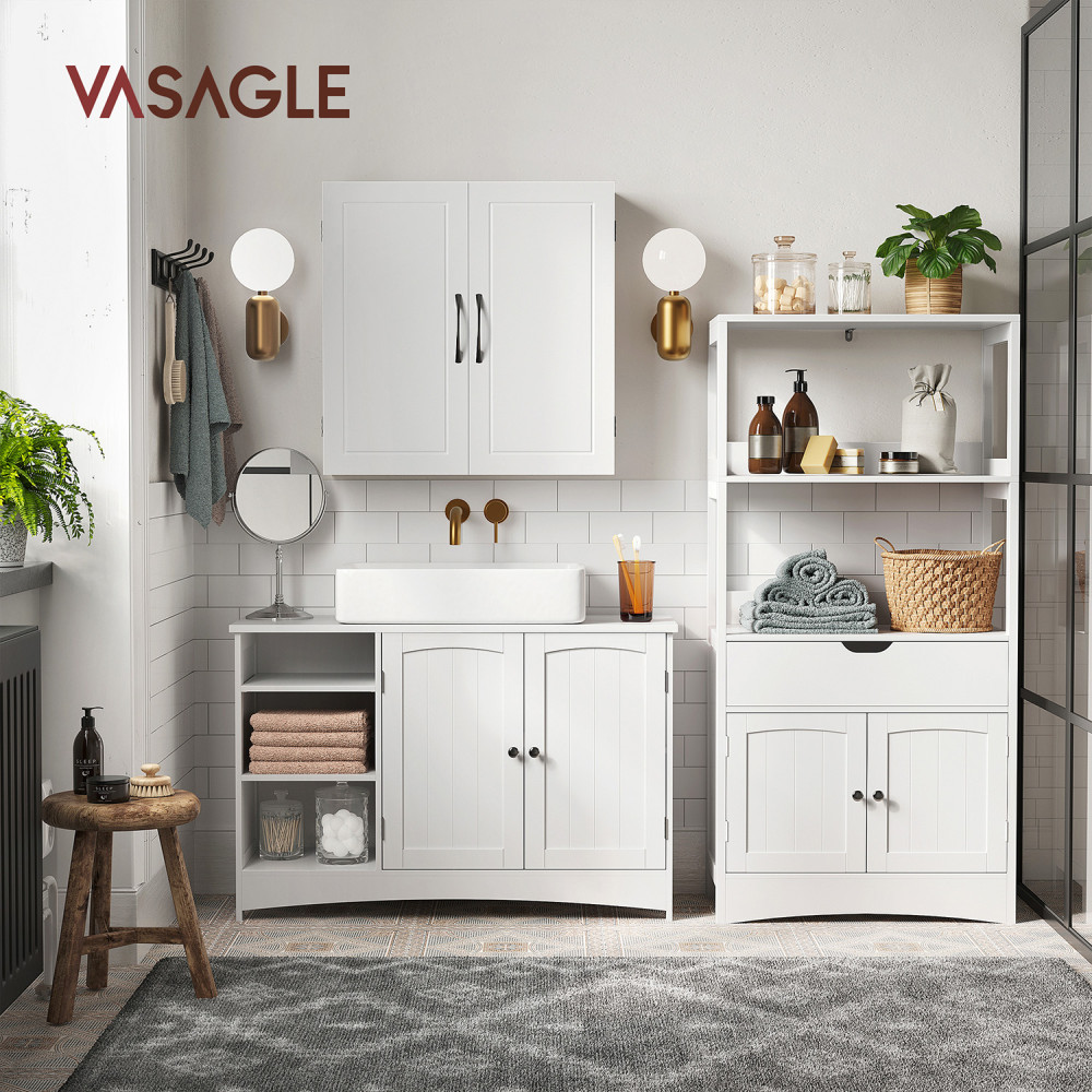 Produktbild för Washbasin Cabinet Pink, White 90x30x60cm