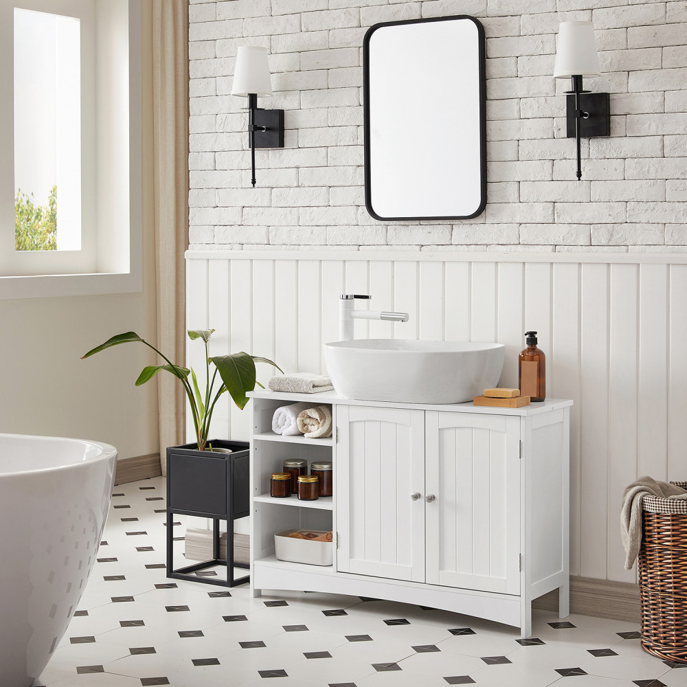 Produktbild för Washbasin Cabinet Pink, White 90x30x60cm