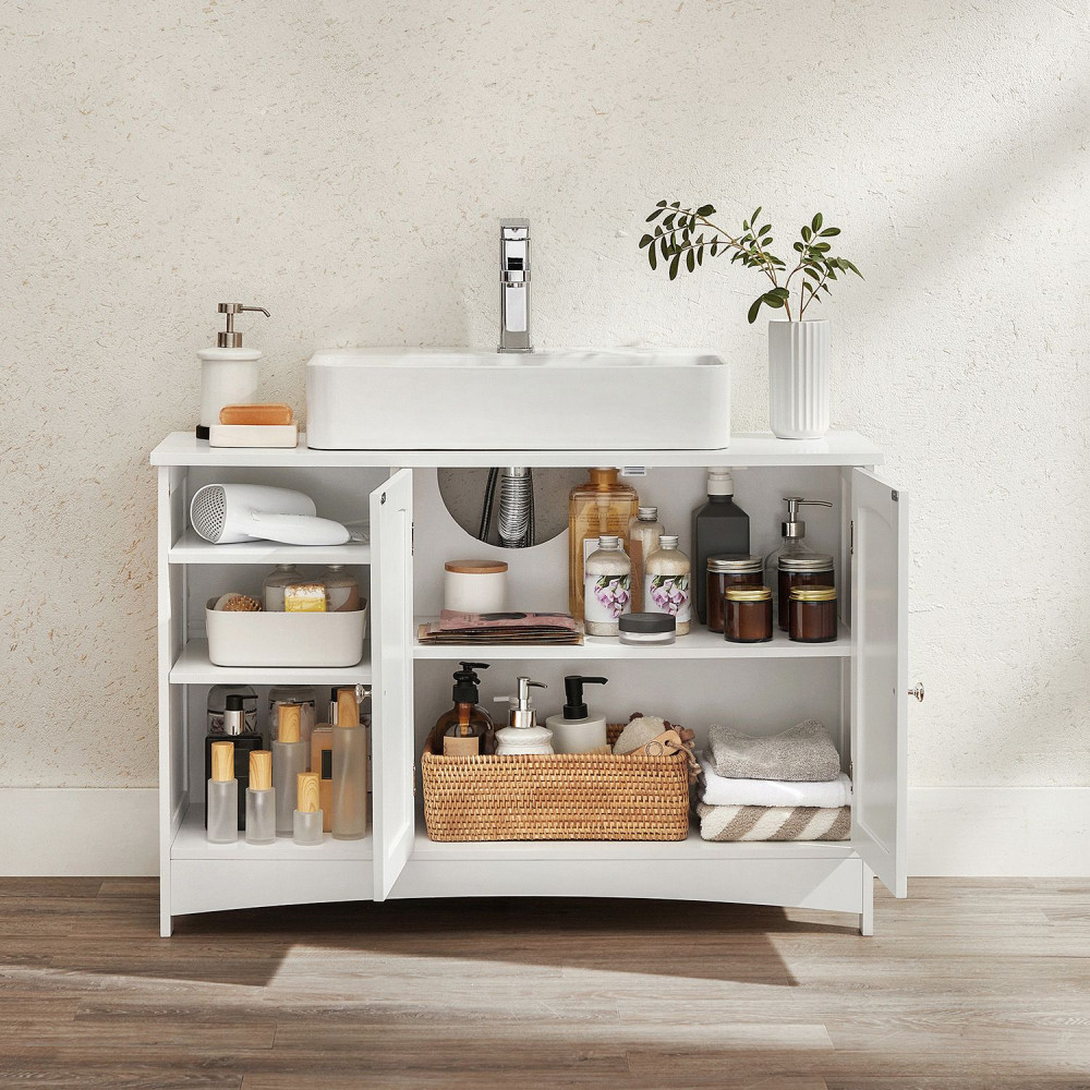 Produktbild för Washbasin Cabinet Pink, White 90x30x60cm
