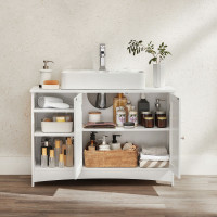 Produktbild för Washbasin Cabinet Pink, White 90x30x60cm