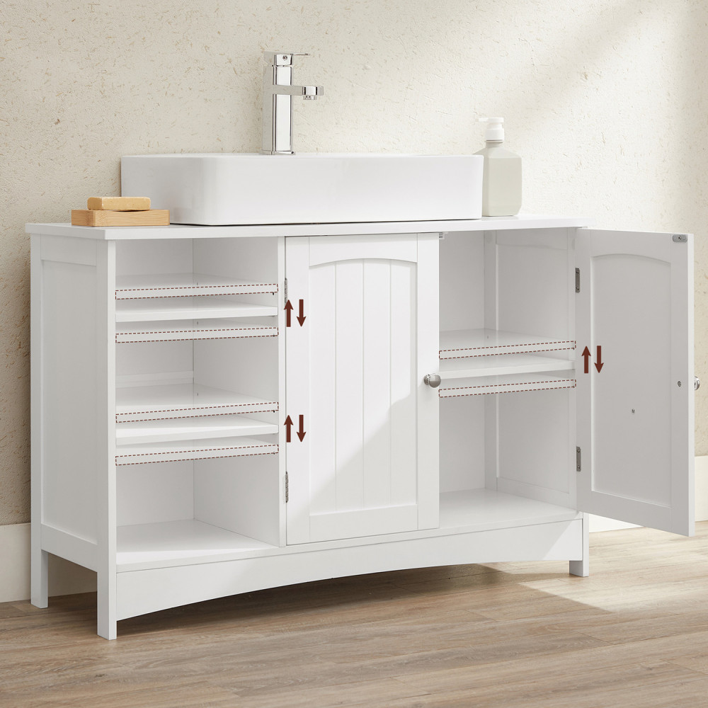 Produktbild för Washbasin Cabinet Pink, White 90x30x60cm