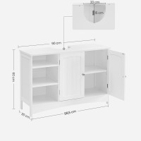Produktbild för Washbasin Cabinet Pink, White 90x30x60cm