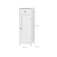 Produktbild för Floor Cabinet White 32x30x87cm
