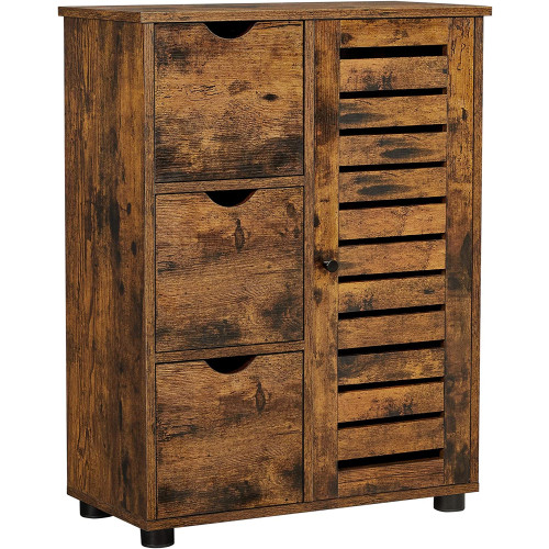 VASAGLE Bathroom Cabinet Rustic Brown 60x30x80cm